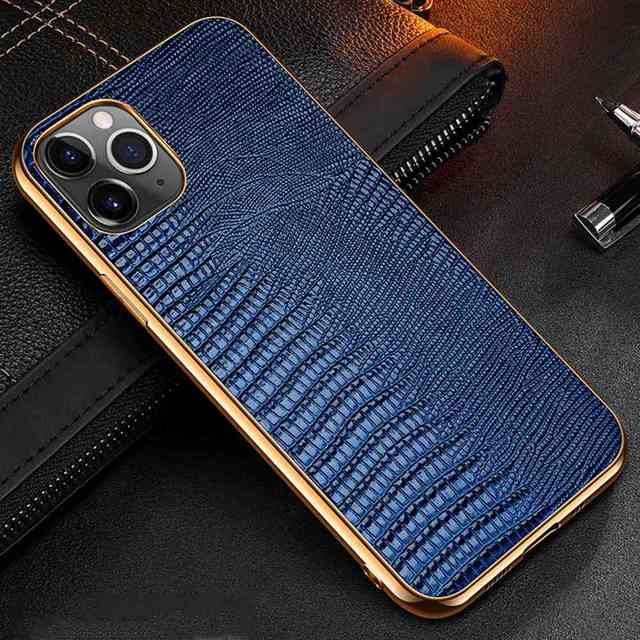 Luxury Plating Genuine Leather Case For iPhone - Carbon Cases