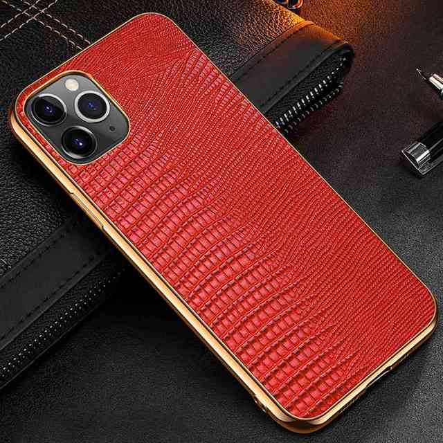 Luxury Plating Genuine Leather Case For iPhone - Carbon Cases