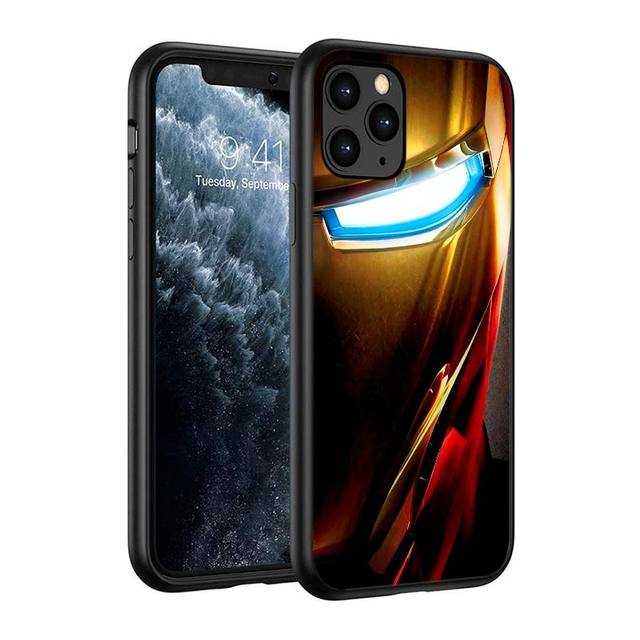 Marvel Iron Man Logo Silicone Black Cover For Apple iPhone - Carbon Cases