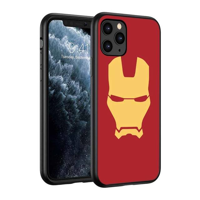 Marvel Iron Man Logo Silicone Black Cover For Apple iPhone - Carbon Cases