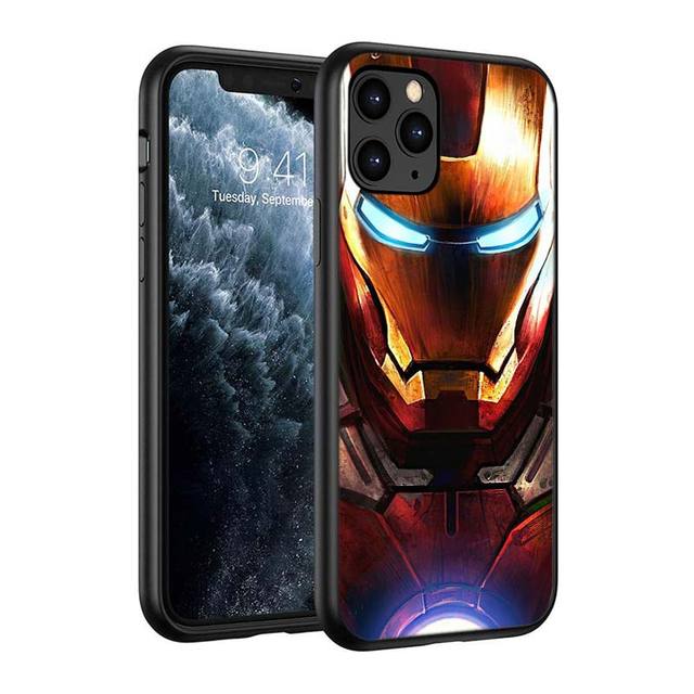 Marvel Iron Man Logo Silicone Black Cover For Apple iPhone - Carbon Cases