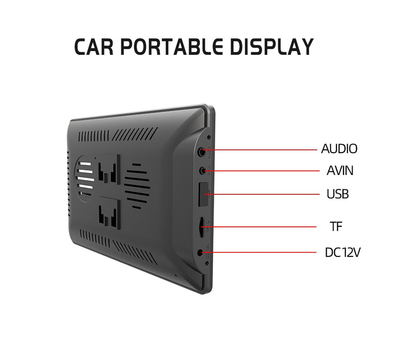 Universal Radio No Installation FM Radio CarPlay And Android Auto Bluetooth 7inch Touch Screen - Carbon Cases