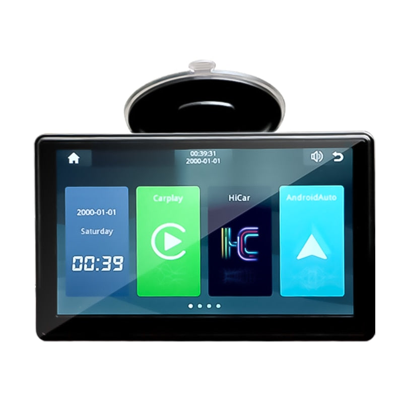 7inch Touch Screen Car Portable Wireless Apple CarPlay Tablet Android Stereo Multimedia Bluetooth Navigation - Carbon Cases