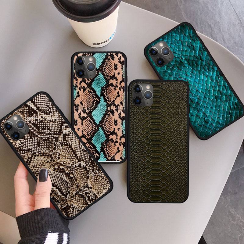 Snake Skin Print Animal Phone Case for iPhone - Carbon Cases