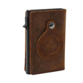 Genuine Leather Wallet High-Quality For AirTags Card Holder RFID - Carbon Cases