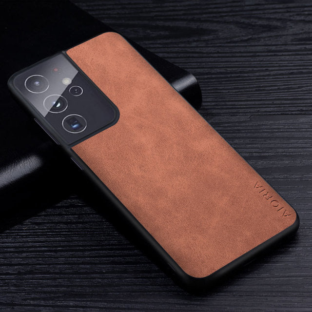 Premium PU Leather Phone Case for Samsung Galaxy S21 - Carbon Cases