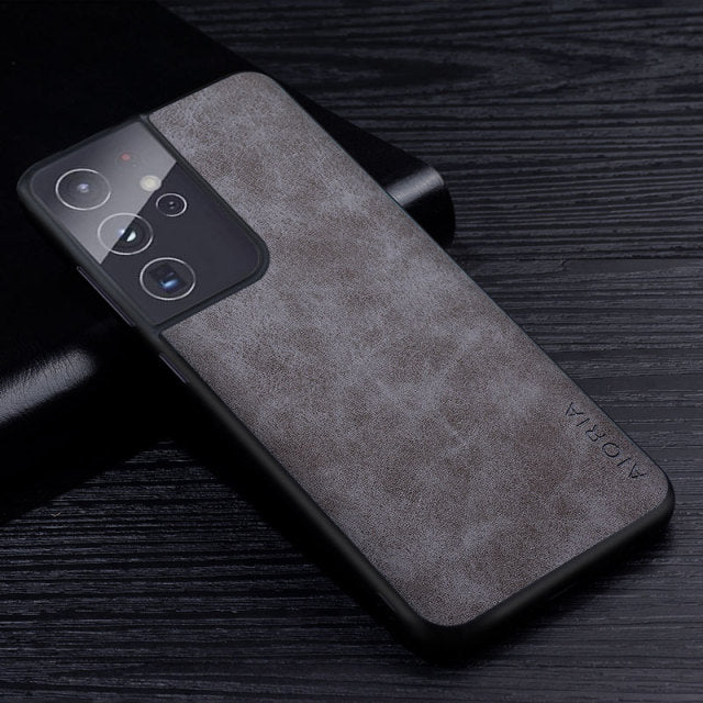 Premium PU Leather Phone Case for Samsung Galaxy S21 - Carbon Cases