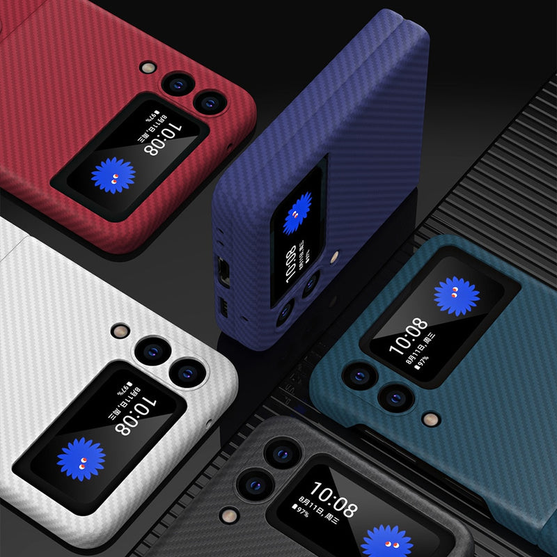 Slim Aramid Fibre Case for Samsung Galaxy Z Flip 3 - Carbon Cases