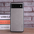 Luxury Textile Leather Skin Soft TPU Hard Phone Cover For Google Pixel 6 - Carbon Cases