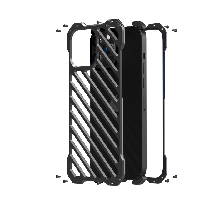 Metal Armour Camera Protection Phone Case For iPhone - Carbon Cases