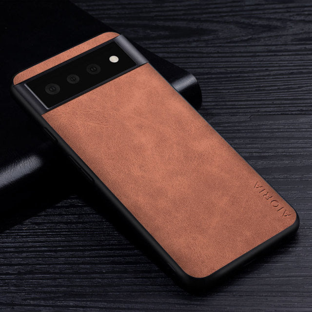 Premium PU Leather Phone Case for Google Pixel 6 - Carbon Cases