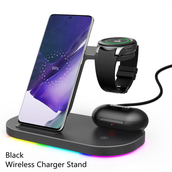 Wireless Chargers Stand 15W Fast Charging Station for Samsung - Carbon Cases