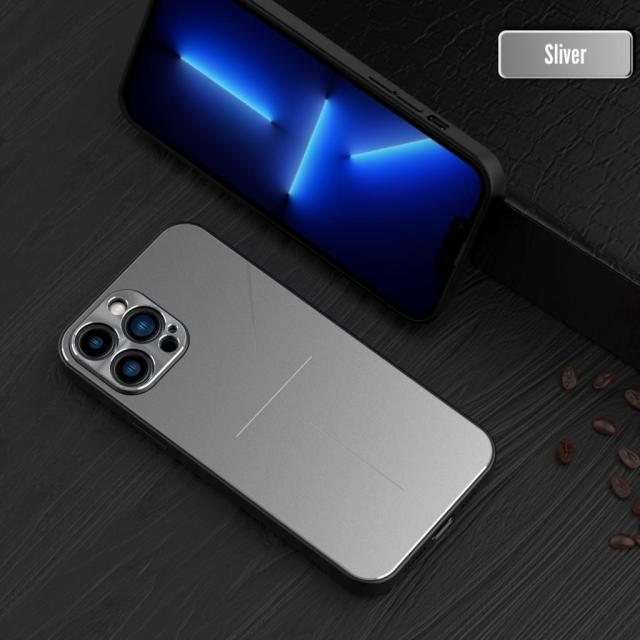 Aluminum Metal Bumper Wireless Charging Cover For iPhone - Carbon Cases