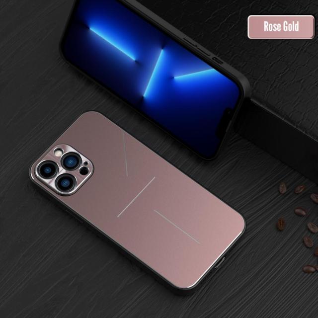 Aluminum Metal Bumper Wireless Charging Cover For iPhone - Carbon Cases