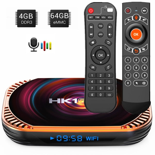 8K TV BOX Quad-Core Streaming Media Player Android Tv Box Android 11.0 S905 X4 Box TV Youtube Netflix Google Play 10000+ Apps - Carbon Cases