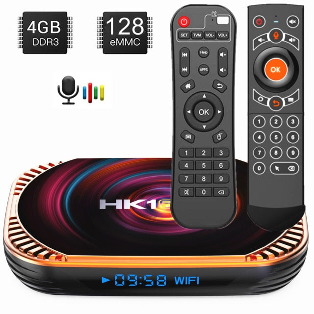 8K TV BOX Quad-Core Streaming Media Player Android Tv Box Android 11.0 S905 X4 Box TV Youtube Netflix Google Play 10000+ Apps - Carbon Cases