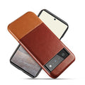 Luxury Vintage Leather Skin PC Hard Phone Cover For Google Pixel 6 - Carbon Cases