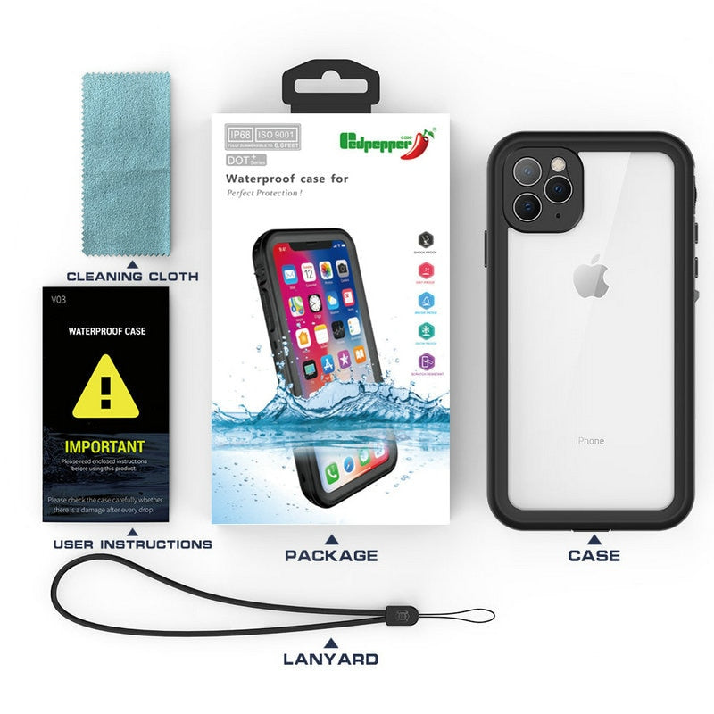 IP68 Waterproof Diving Case 360 Full Protection for iPhone - Carbon Cases