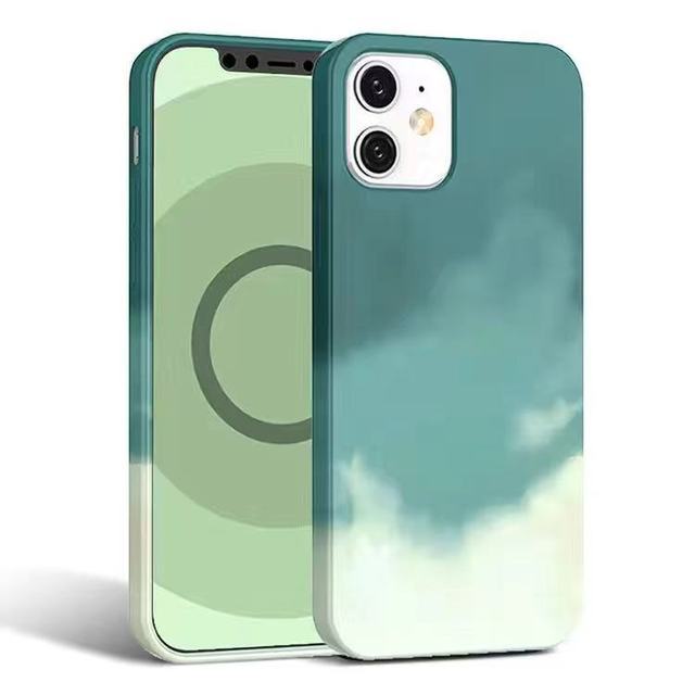 Liquid Silicone Watercolour MagSafe Phone Case For iPhone 12 - Carbon Cases