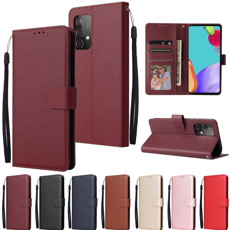 Flip Leather Wallet Case For Samsung Galaxy - Carbon Cases