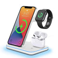 Wireless Charger Stand 3 in 1 Qi 15W Fast Charging Dock Station - Carbon Cases