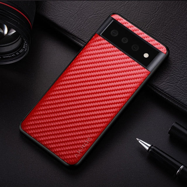 Simple Concise Style Soft Back Cover Case for Google Pixel 6 - Carbon Cases