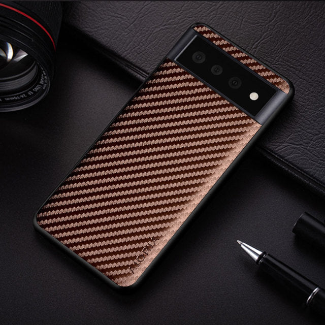 Simple Concise Style Soft Back Cover Case for Google Pixel 6 - Carbon Cases