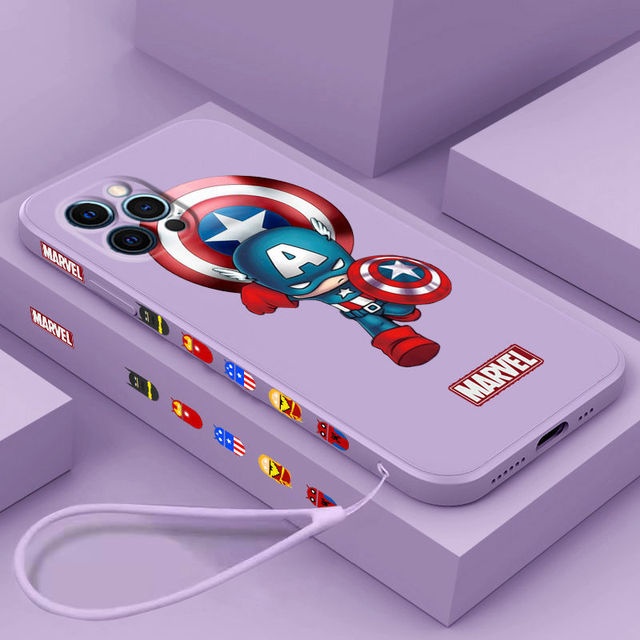 Marvel Side Design Phone Case For iPhone - Carbon Cases