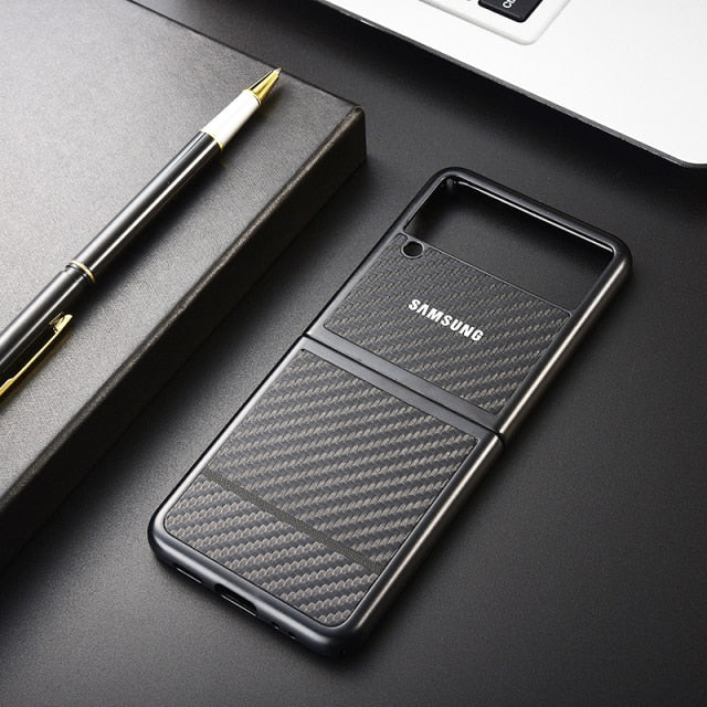 Original Foldable Carbon Fibre Phone Case For Samsung Galaxy Z Flip / Z Flip 3 - Carbon Cases