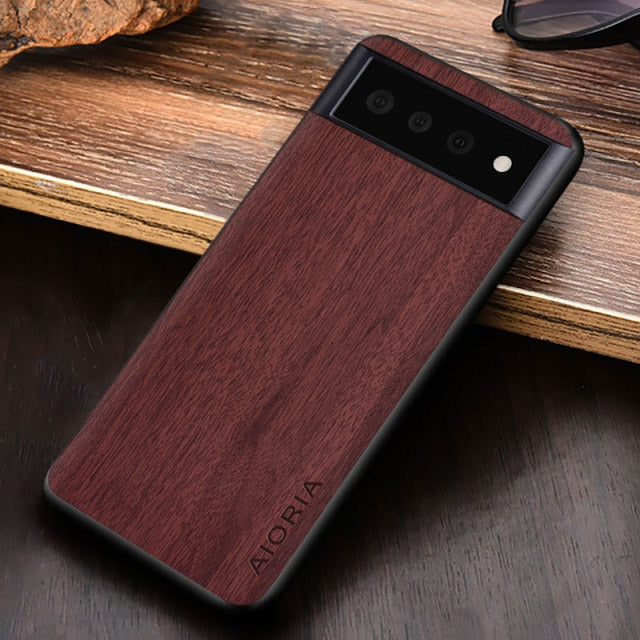 Vintage Wood Like Case for Google Pixel 6 - Carbon Cases