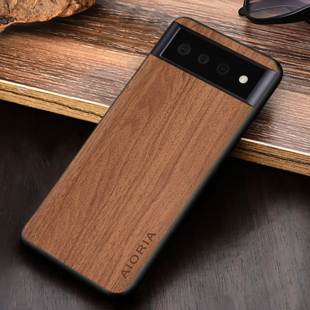 Vintage Wood Like Case for Google Pixel 6 - Carbon Cases