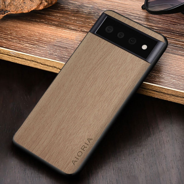 Vintage Wood Like Case for Google Pixel 6 - Carbon Cases