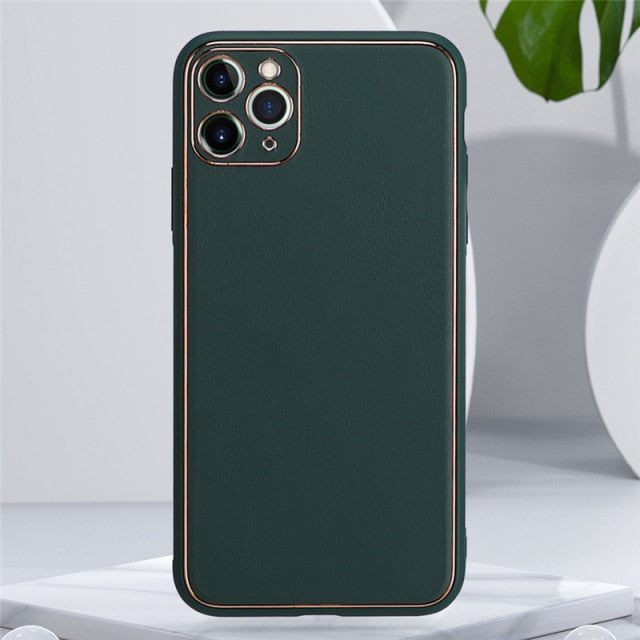 Luxury Protective Leather Case For iPhone - Carbon Cases