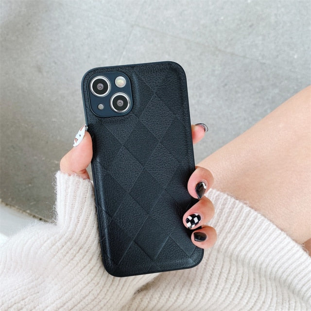 Luxury Business Vintage Leather Case for iPhone - Carbon Cases