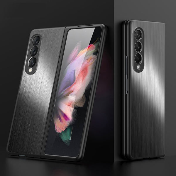 Stainless Steel Phone Case For Samsung Galaxy Z Fold 3 - Carbon Cases