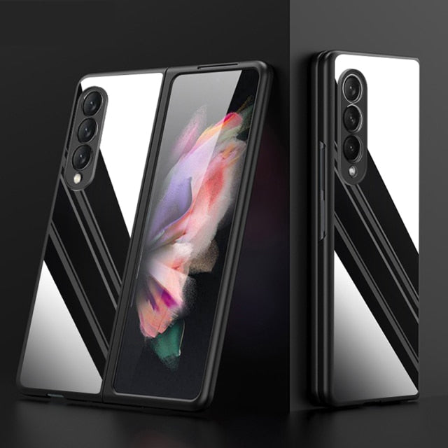 Stainless Steel Phone Case For Samsung Galaxy Z Fold 3 - Carbon Cases