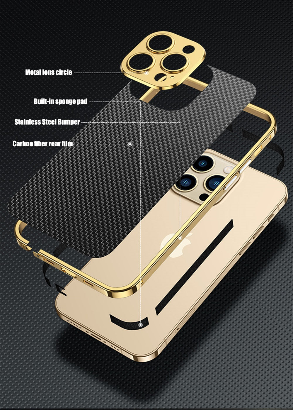 Luxury Ultra-Thin Carbon Fibre Pattern Cover For iPhone - Carbon Cases