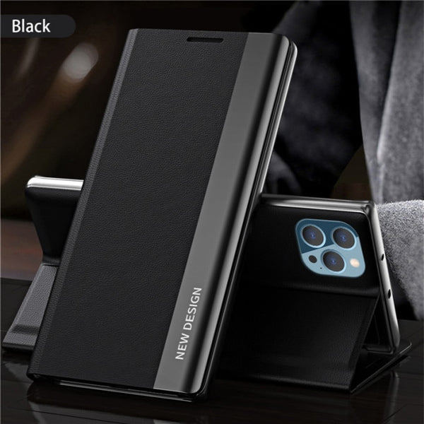 Luxury Flip Case Wallet Stand Book Cover For Samsung Galaxy - Carbon Cases