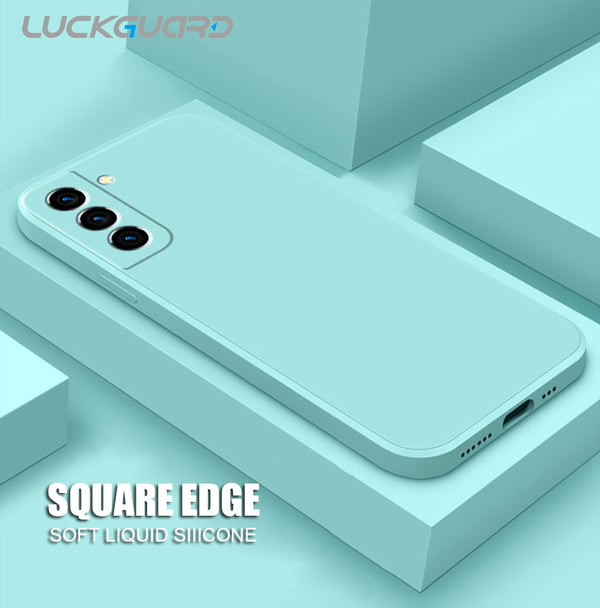 Square Liquid Silicone Shockproof TPU Case Original For Samsung Galaxy S22 - Carbon Cases