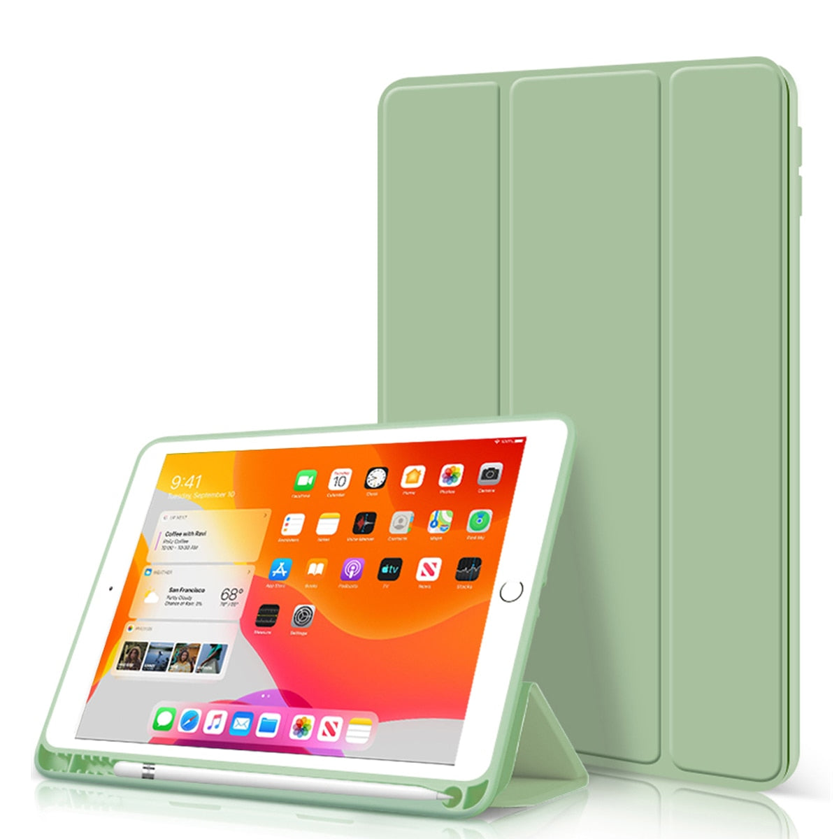 Case With Pencil Holder Cover Anti-fall For iPad - Carbon Cases