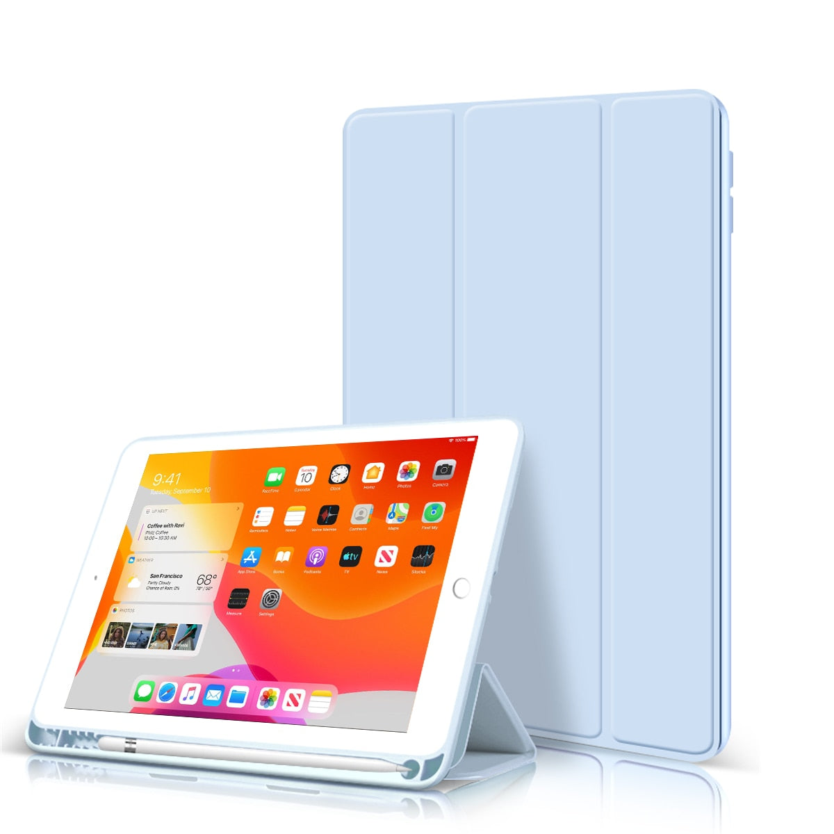 Case With Pencil Holder Cover Anti-fall For iPad - Carbon Cases