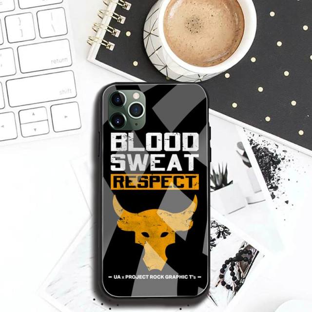 The Rock Dwayne Johnson UA Phone Case Tempered Glass For iPhone - Carbon Cases