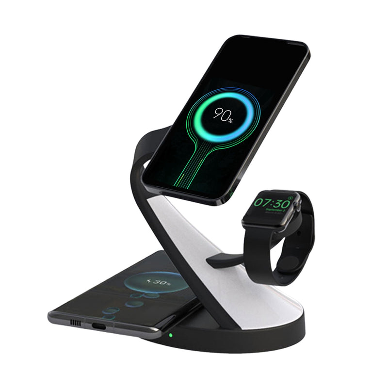 Wireless Charger Stand For iPhone 5 In 1 Fast Charging Dock Station - Carbon Cases