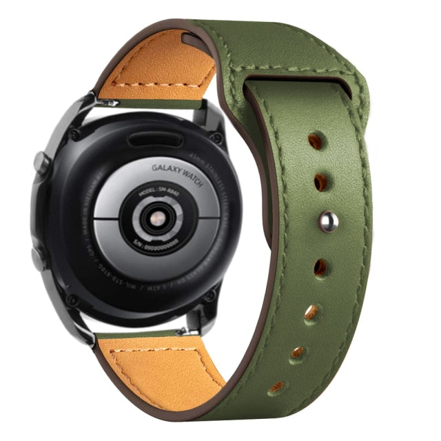 20mm 22mm Leather band for Samsung Galaxy Watch - Carbon Cases