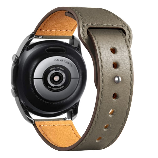 20mm 22mm Leather band for Samsung Galaxy Watch - Carbon Cases