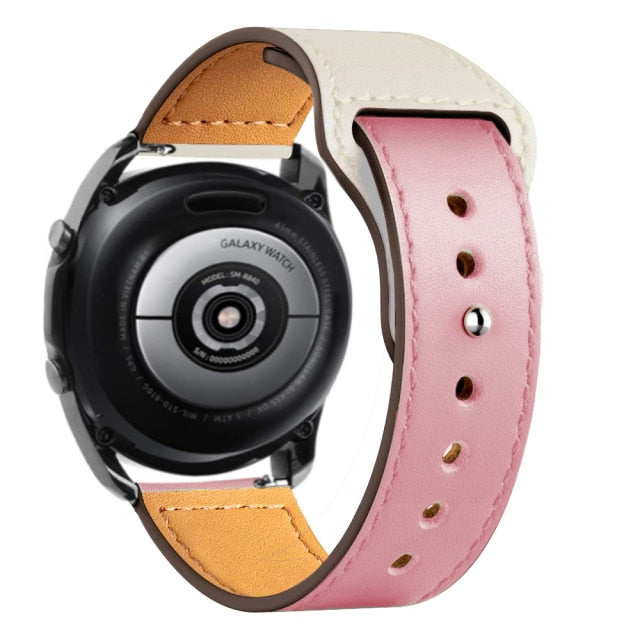 20mm 22mm Leather band for Samsung Galaxy Watch - Carbon Cases