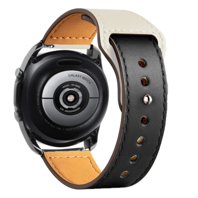 20mm 22mm Leather band for Samsung Galaxy Watch - Carbon Cases