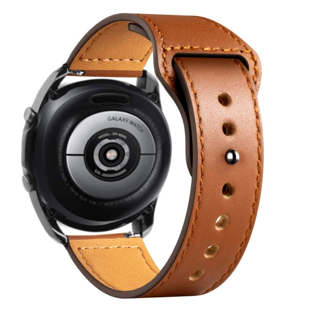 20mm 22mm Leather band for Samsung Galaxy Watch - Carbon Cases