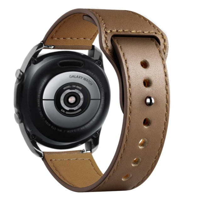 20mm 22mm Leather band for Samsung Galaxy Watch - Carbon Cases