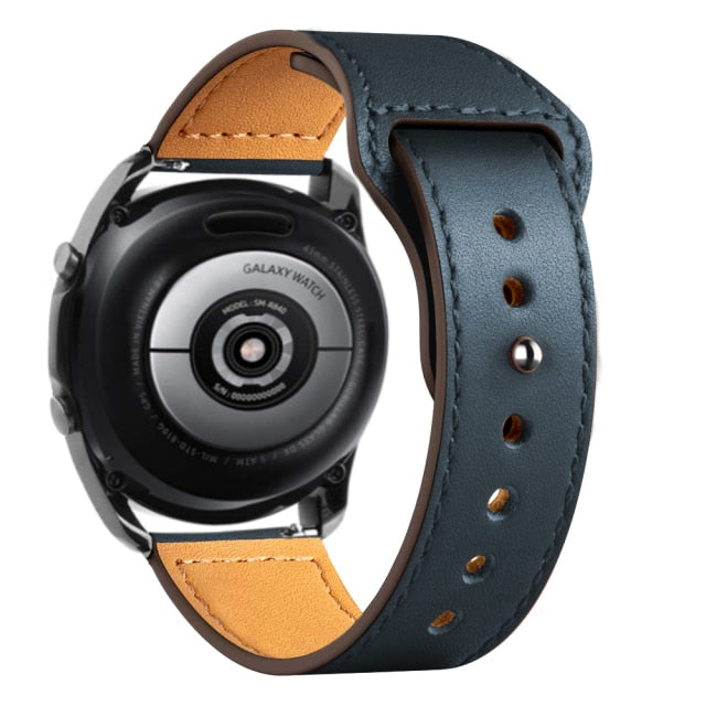 20mm 22mm Leather band for Samsung Galaxy Watch - Carbon Cases